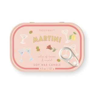 Paddywax Bistro – Lemon & Violet Martini Tin Candle 127g