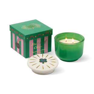 Paddywax Charmed – Green 4 Leaf Clover Lid Candle Dandelion & Clover 226g