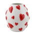 Housevitamin – Βάζο Hearts Λευκό/Κόκκινο 17,5cm